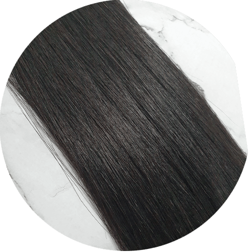 22" Weft Hair Extensions #1B Darkest Brown Black - Platinum Lockz | Hair Extensions & Supplies