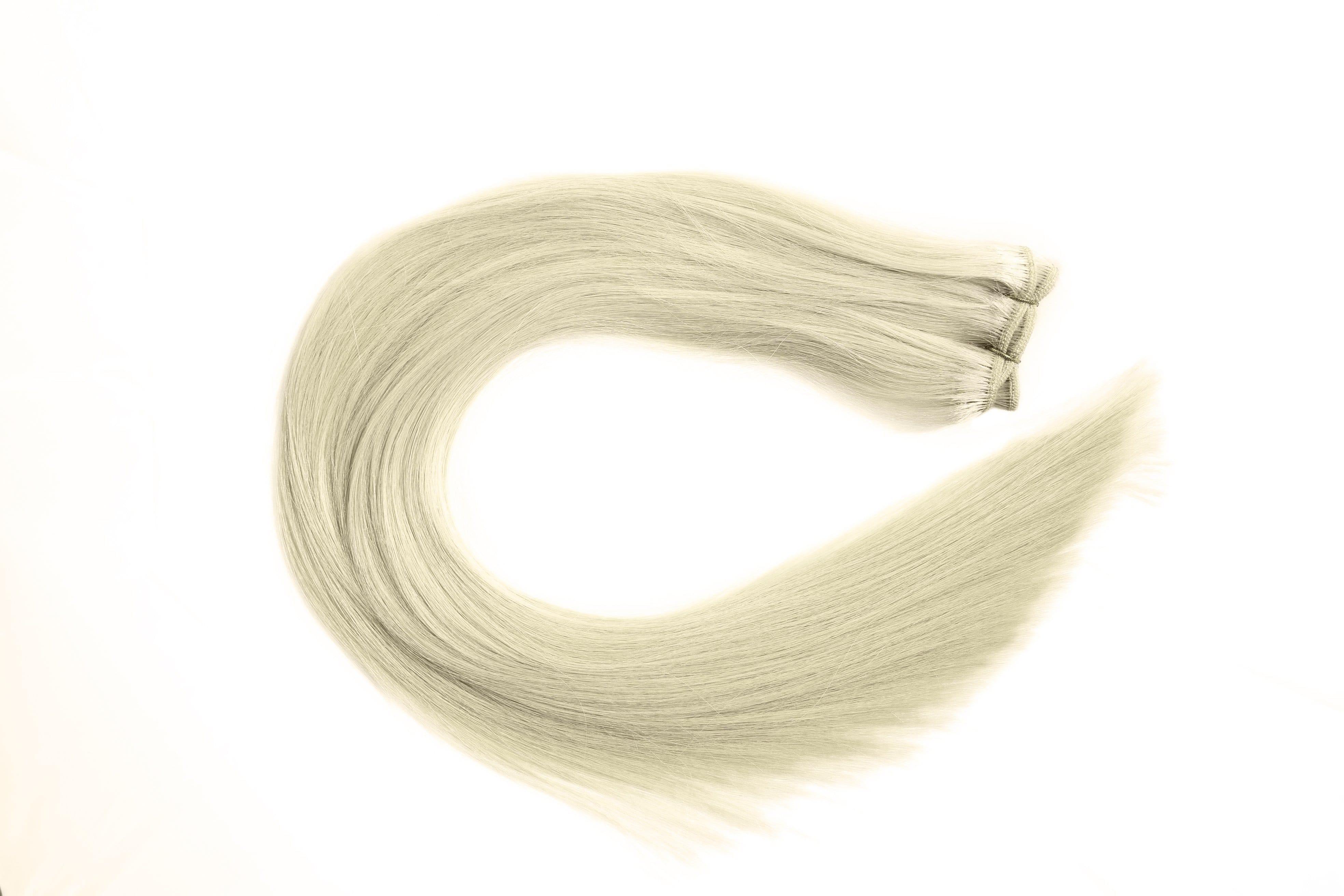 22" Weft Hair Extensions #60 Platinum Blonde - Platinum Lockz | Hair Extensions & Supplies